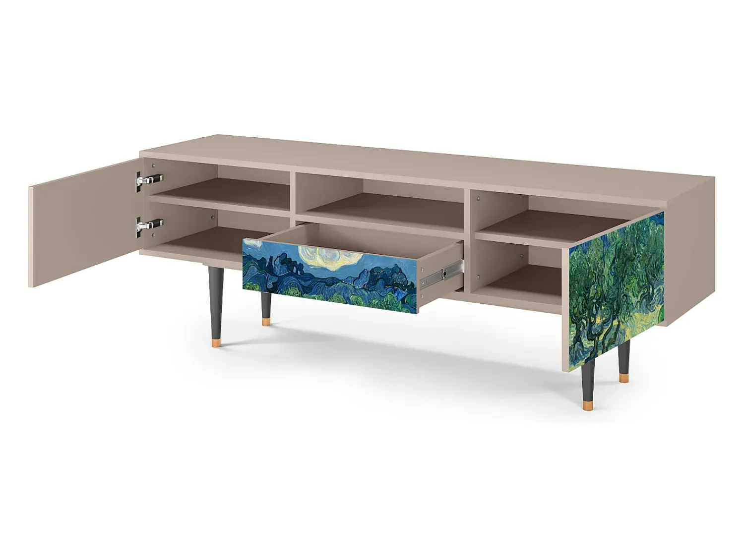 Mueble de TV - 170х59х41 cm - T6 - The Oil Trees, Latte Bege