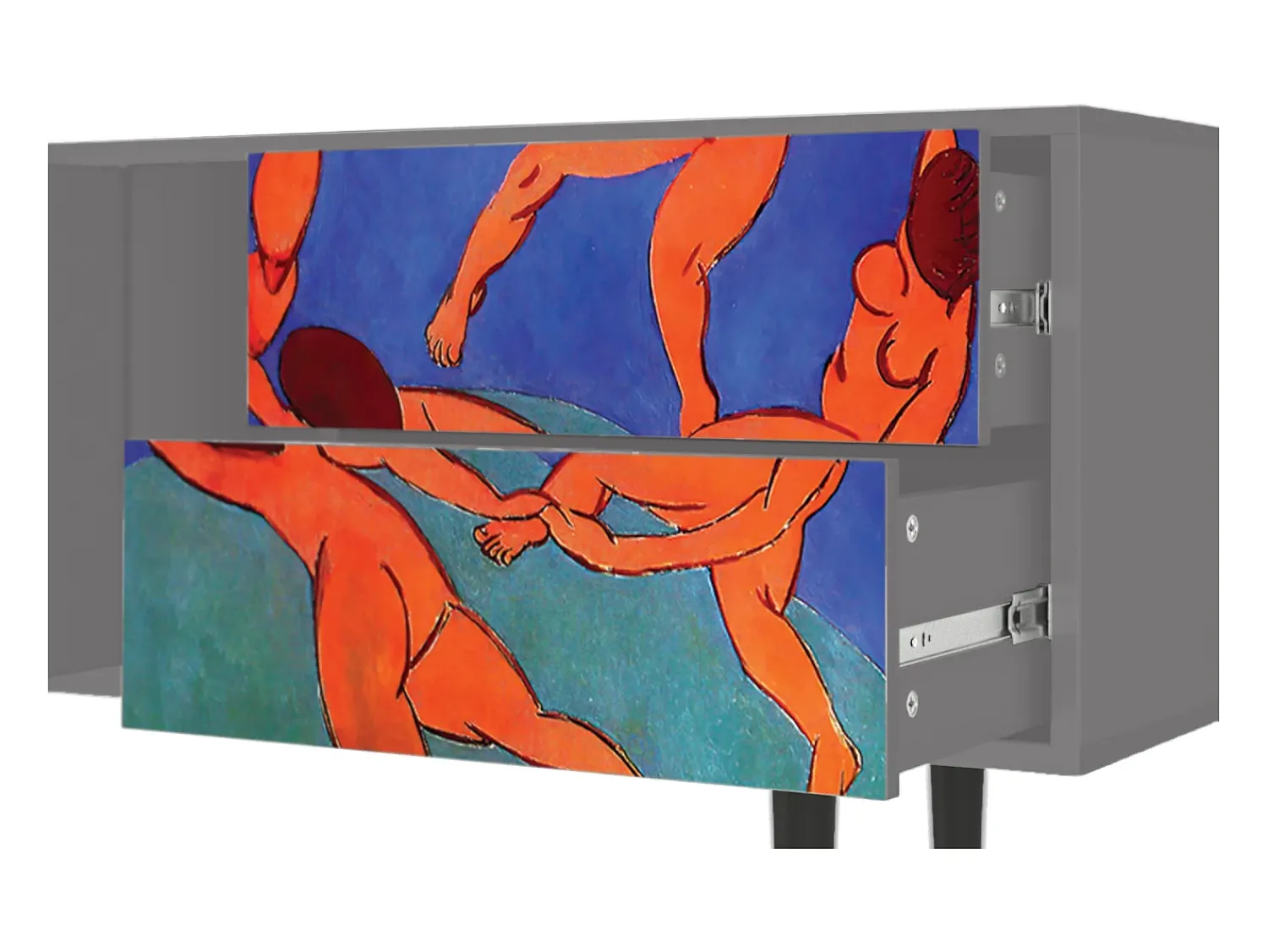Móvel De Tv| Mueble de TV - 170х69х48 cm - T1 - The Dance by Matisse , Cinza Cinzento