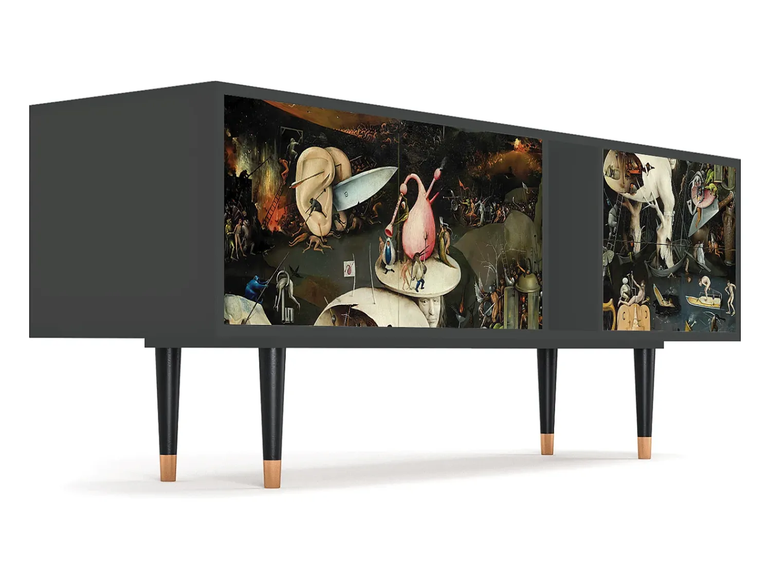Móvel De Tv* Mueble de TV - 170х69х48 cm - T1 - The Garden 2, Antracite Cinza antracite