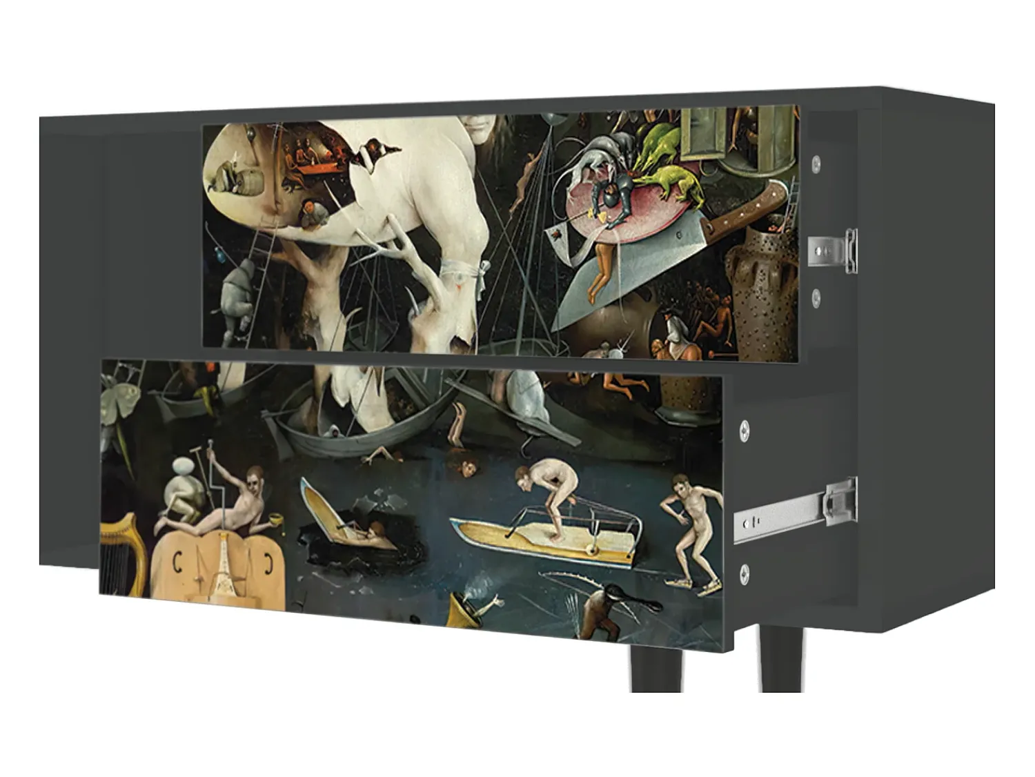 Móvel De Tv* Mueble de TV - 170х69х48 cm - T1 - The Garden 2, Antracite Cinza antracite