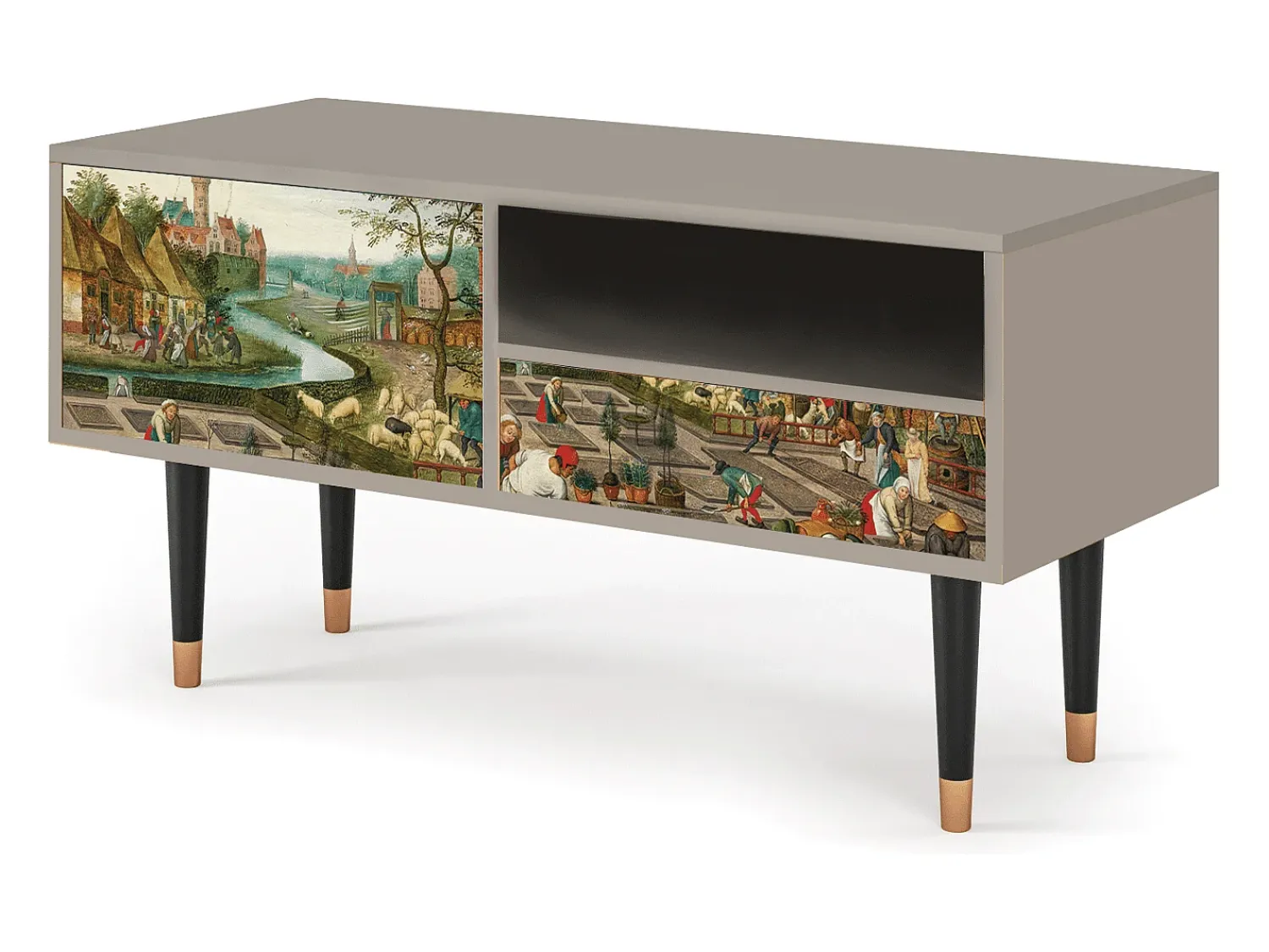 Móvel De Tv| Mueble de TV - 115х59х48 cm - T3 - The Younger - Spring, Areia Bege