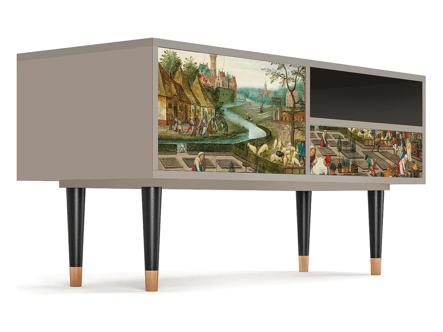 Móvel De Tv| Mueble de TV - 115х59х48 cm - T3 - The Younger - Spring, Areia Bege