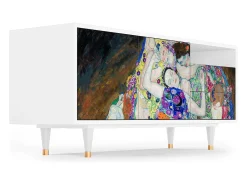 Móvel De Tv* Mueble de TV - 125х56х41 cm - T7 - The Maiden by Klimt, Branco Bege