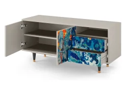 Mueble de TV - 125х56х41 cm - T7 - The Girl - James Jean, Areia Bege