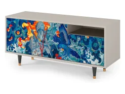 Mueble de TV - 125х56х41 cm - T7 - The Girl - James Jean, Areia Bege