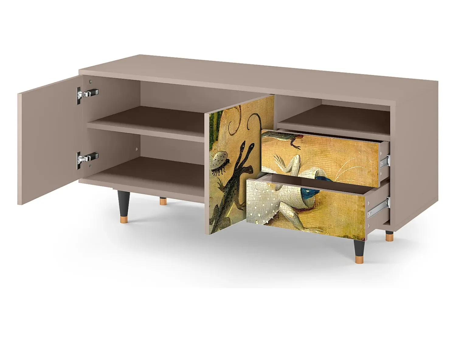 Móvel De Tv* Mueble de TV - 125х56х41 cm - T7 - The Garden by Bosch, Latte Bege