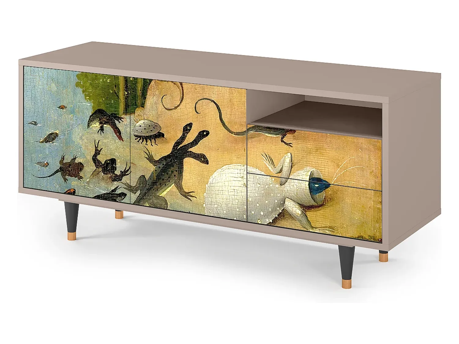 Móvel De Tv* Mueble de TV - 125х56х41 cm - T7 - The Garden by Bosch, Latte Bege