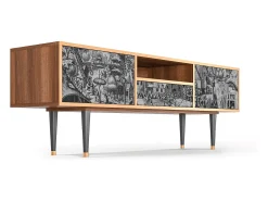 Móvel De Tv| Mueble de TV - 170х59х41 cm - T6 - The Festival of Saint, Nogueira Castanho