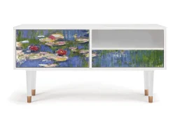 Móvel De Tv| Mueble de TV - 115х59х48 cm - T3 - The water lily pond , Branco Bege