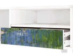 Móvel De Tv| Mueble de TV - 115х59х48 cm - T3 - The water lily pond , Branco Bege