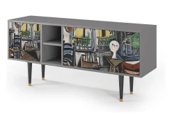 Outlet Mueble de TV - 150х69х41 cm - T5 - The Studio , Cinza Cinzento