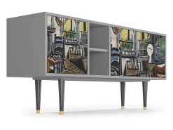 Outlet Mueble de TV - 150х69х41 cm - T5 - The Studio , Cinza Cinzento