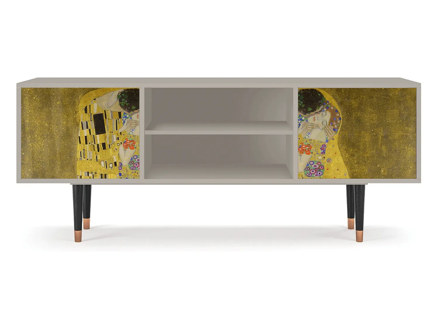 Móvel De Tv| Mueble de TV - 170х69х48 cm - T2 - The Kiss by Klimt , Areia Bege