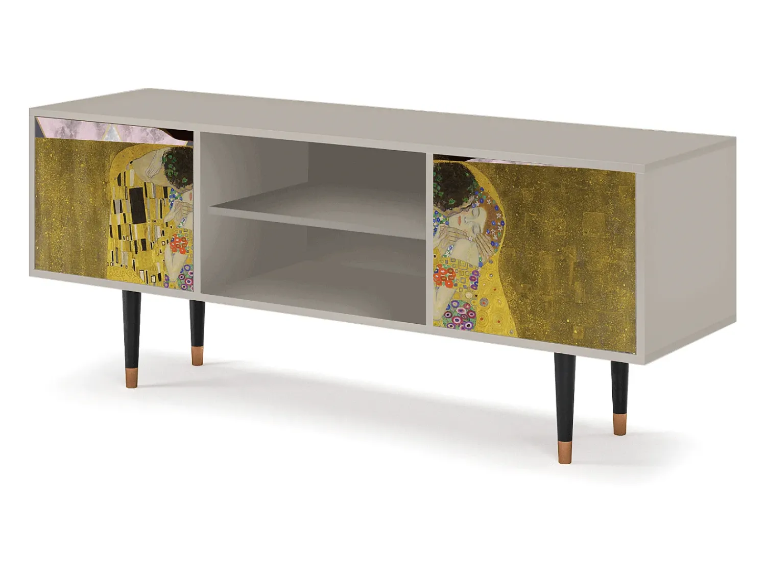Móvel De Tv| Mueble de TV - 170х69х48 cm - T2 - The Kiss by Klimt , Areia Bege