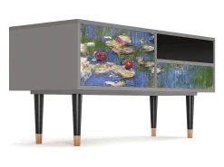 Mueble de TV - 115х59х48 cm - T3 - The water lily pond , Cinza^ Móvel De Tv
