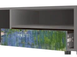 Mueble de TV - 115х59х48 cm - T3 - The water lily pond , Cinza^ Móvel De Tv