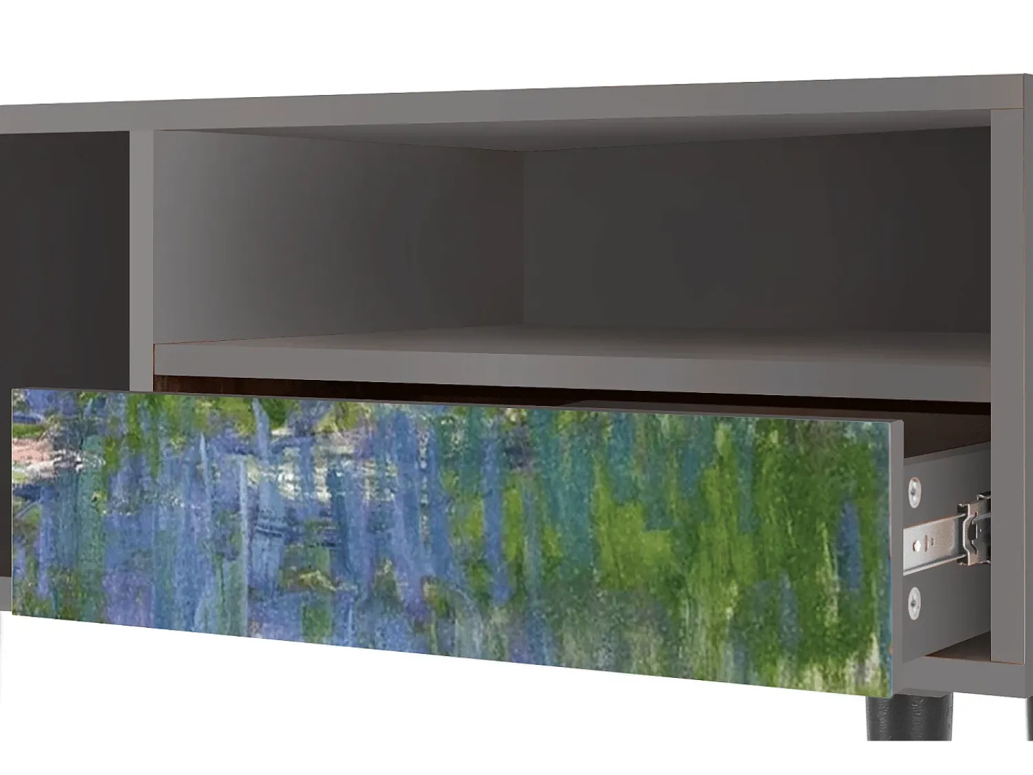 Mueble de TV - 115х59х48 cm - T3 - The water lily pond , Cinza^ Móvel De Tv
