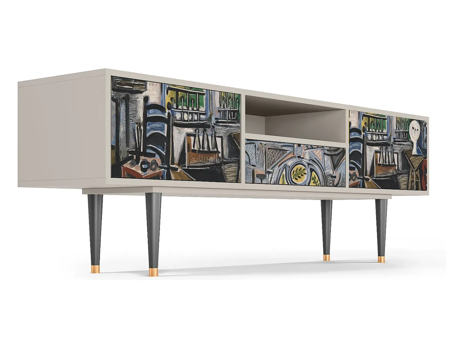 Móvel De Tv| Mueble de TV - 170х59х41 cm - T6 - The Studio , Areia Bege