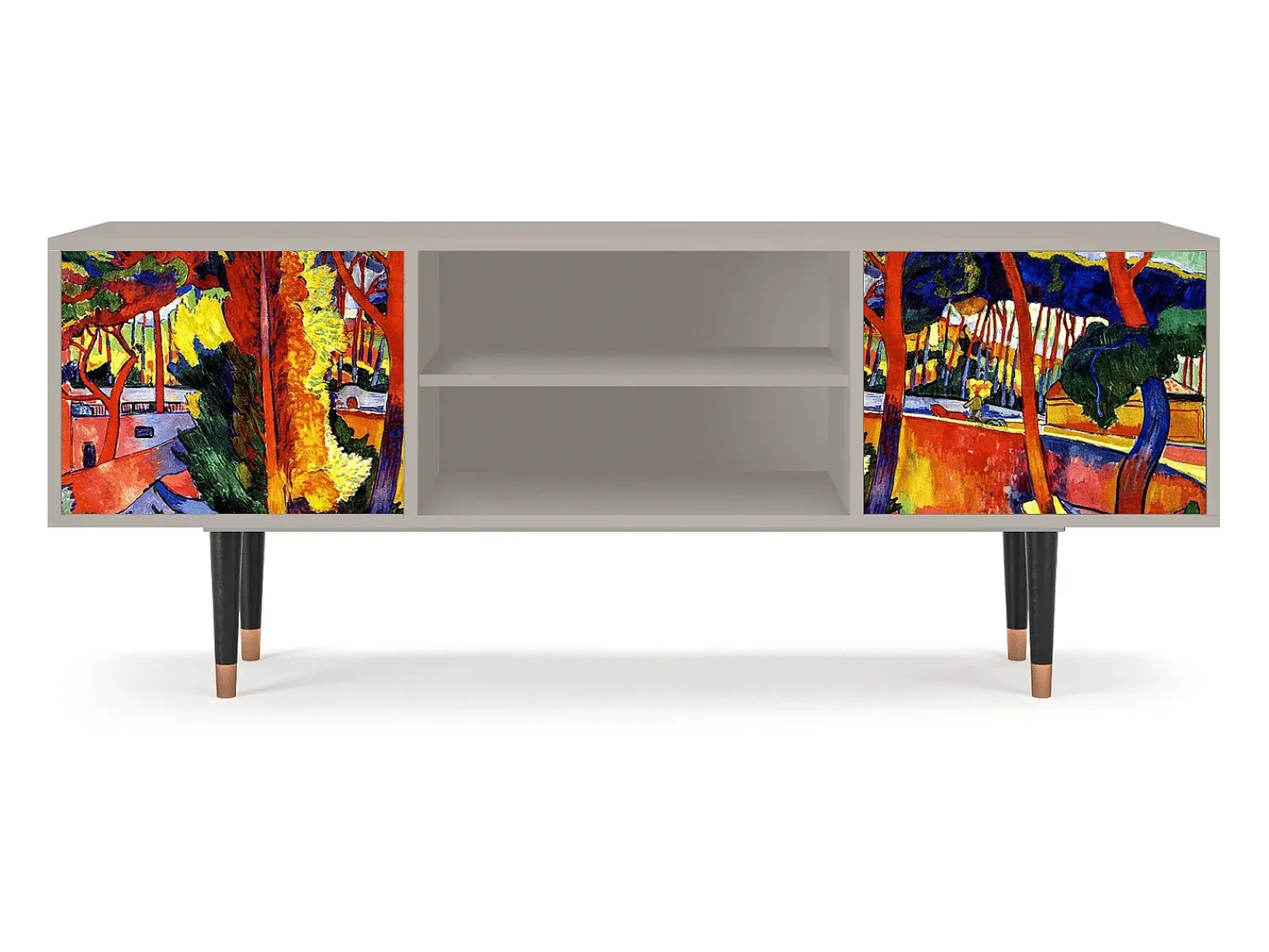 Móvel De Tv| Mueble de TV - 170х69х48 cm - T2 - The Turning Road, Areia Bege