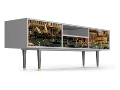 Mueble de TV - 170х59х41 cm - T6 - The Bucintoro, Cinza^ Móvel De Tv