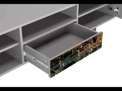 Mueble de TV - 170х59х41 cm - T6 - The Bucintoro, Cinza^ Móvel De Tv