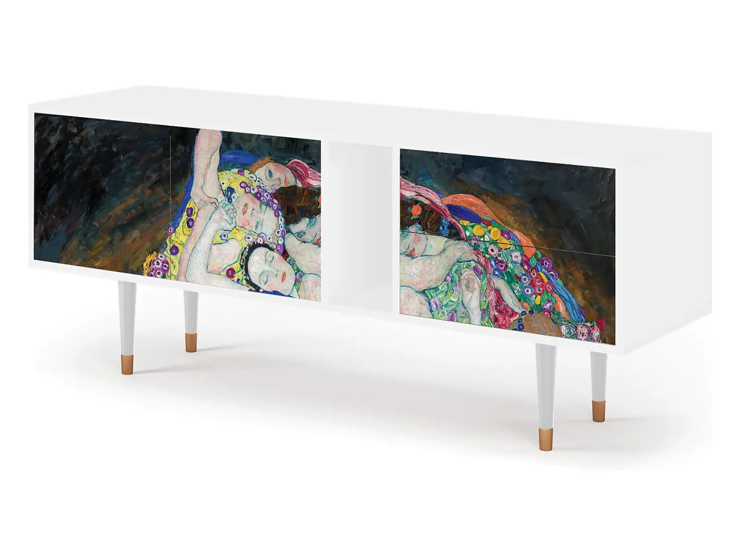 Móvel De Tv* Mueble de TV - 170х69х48 cm - T1 - The Maiden by Klimt, Branco Bege