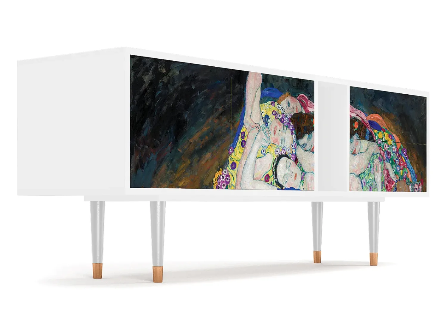 Móvel De Tv* Mueble de TV - 170х69х48 cm - T1 - The Maiden by Klimt, Branco Bege