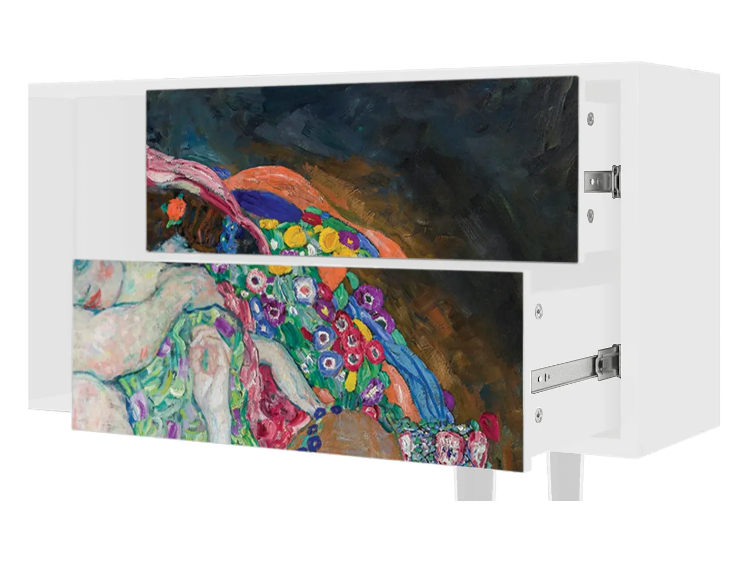 Móvel De Tv* Mueble de TV - 170х69х48 cm - T1 - The Maiden by Klimt, Branco Bege
