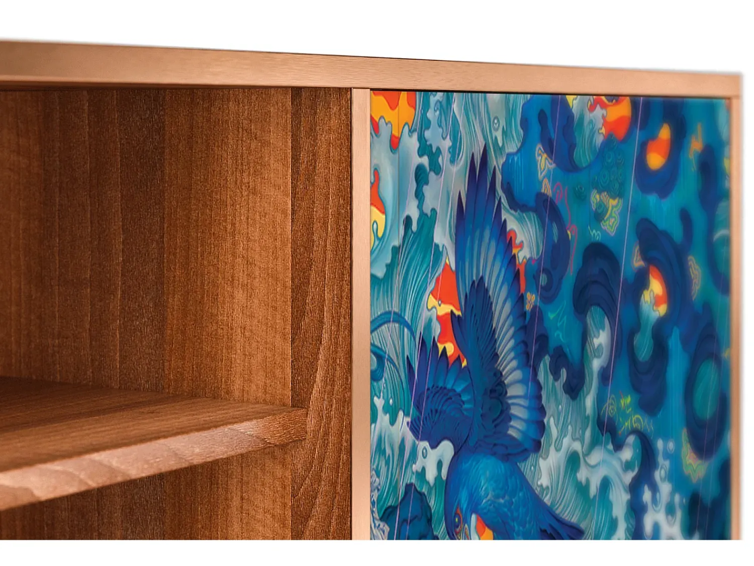 Móvel De Tv* Mueble de TV - 170х69х48 cm - T2 - The Girl - James Jean, Nogueira Castanho