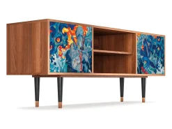 Móvel De Tv* Mueble de TV - 170х69х48 cm - T2 - The Girl - James Jean, Nogueira Castanho