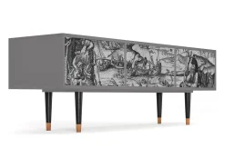 Móvel De Tv* Mueble de TV - 170х59х48 cm - T4 - The Temptation, Cinza Cinzento