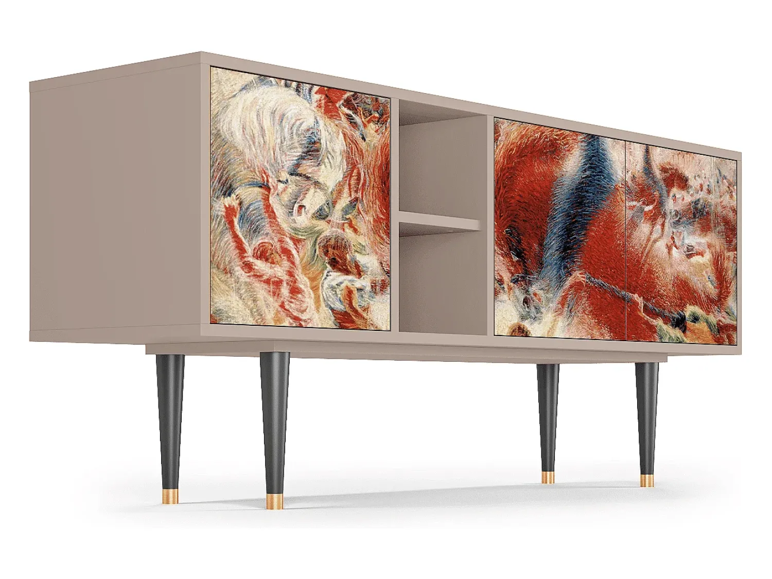 Sale Mueble de TV - 150х69х41 cm - T5 - The City Rises, Latte Bege