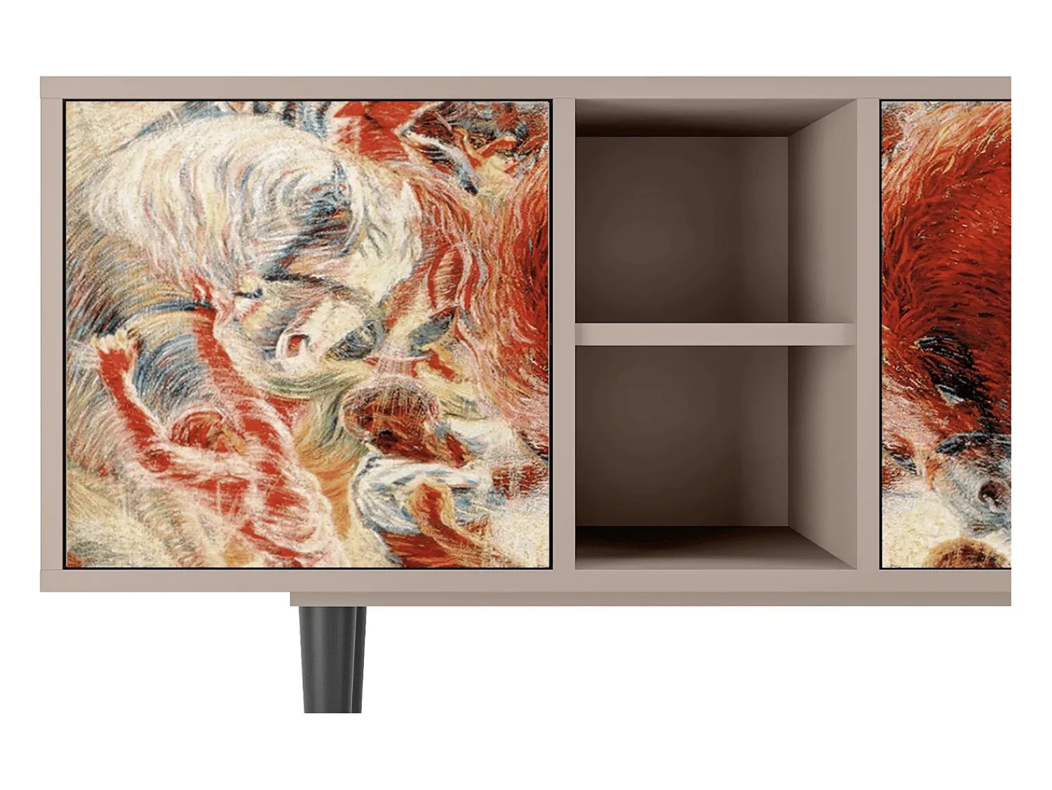 Sale Mueble de TV - 150х69х41 cm - T5 - The City Rises, Latte Bege