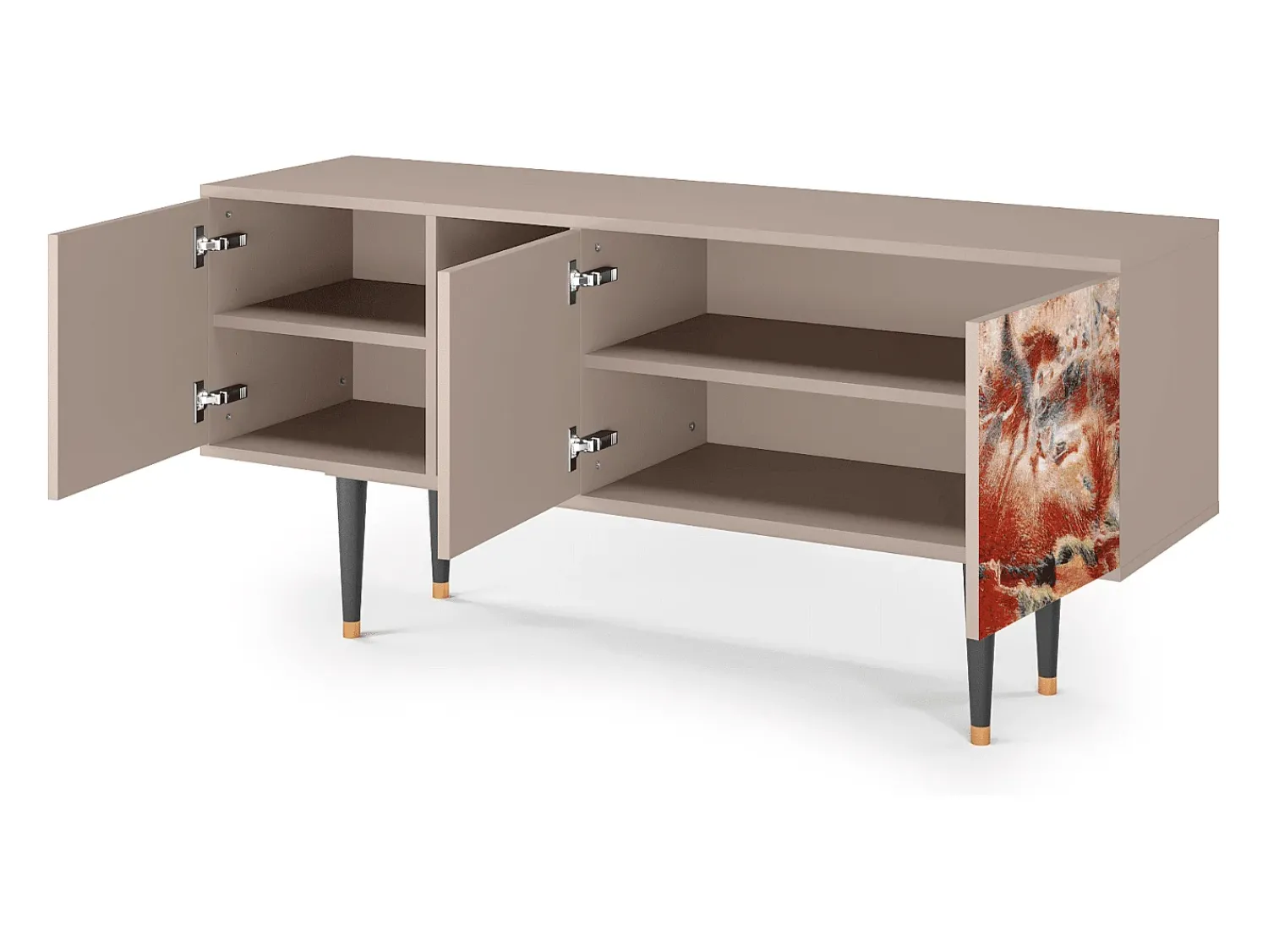 Sale Mueble de TV - 150х69х41 cm - T5 - The City Rises, Latte Bege
