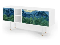 Móvel De Tv* Mueble de TV - 150х69х41 cm - T5 - The Oil Trees, Branco Bege