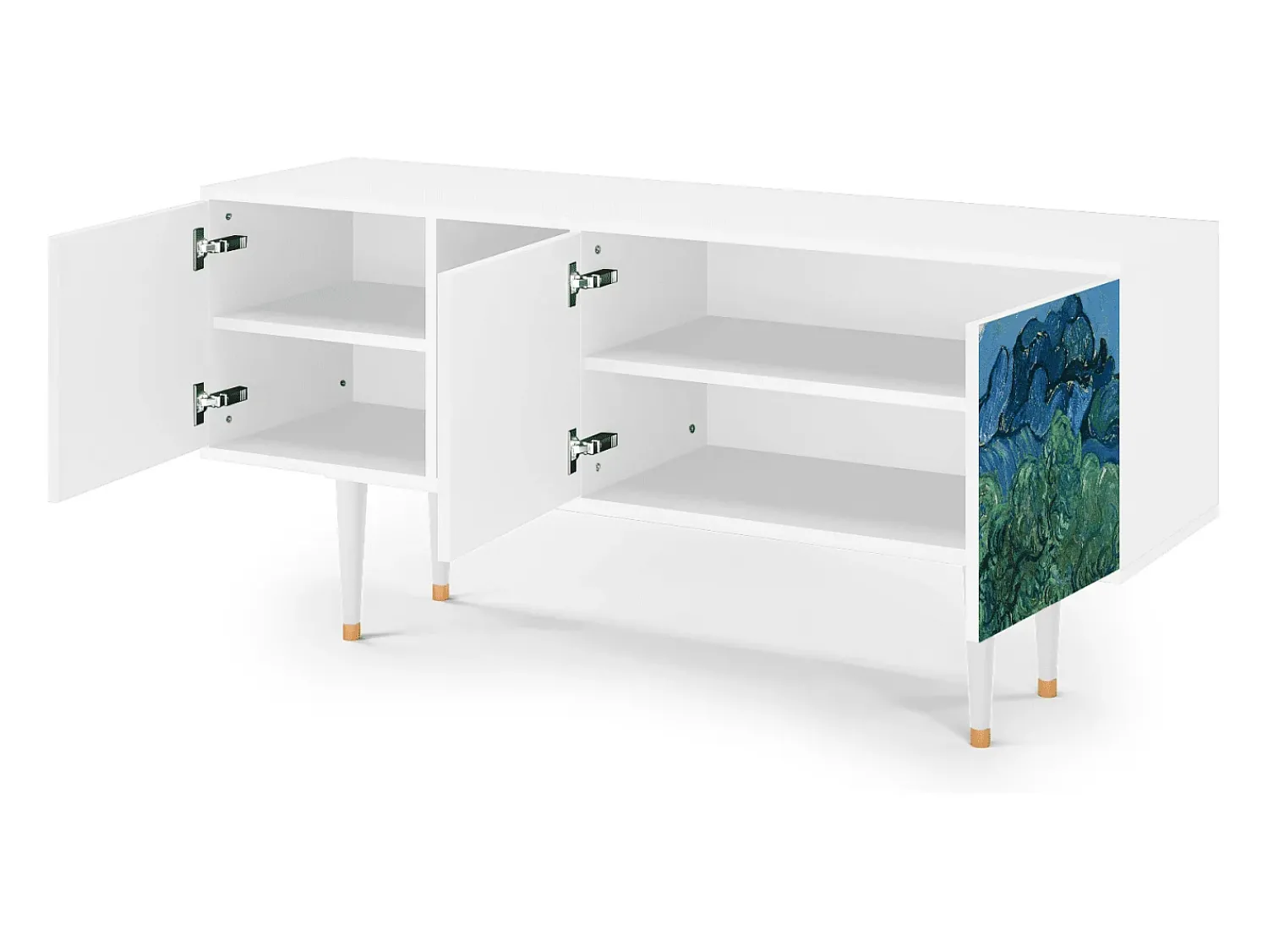 Móvel De Tv* Mueble de TV - 150х69х41 cm - T5 - The Oil Trees, Branco Bege