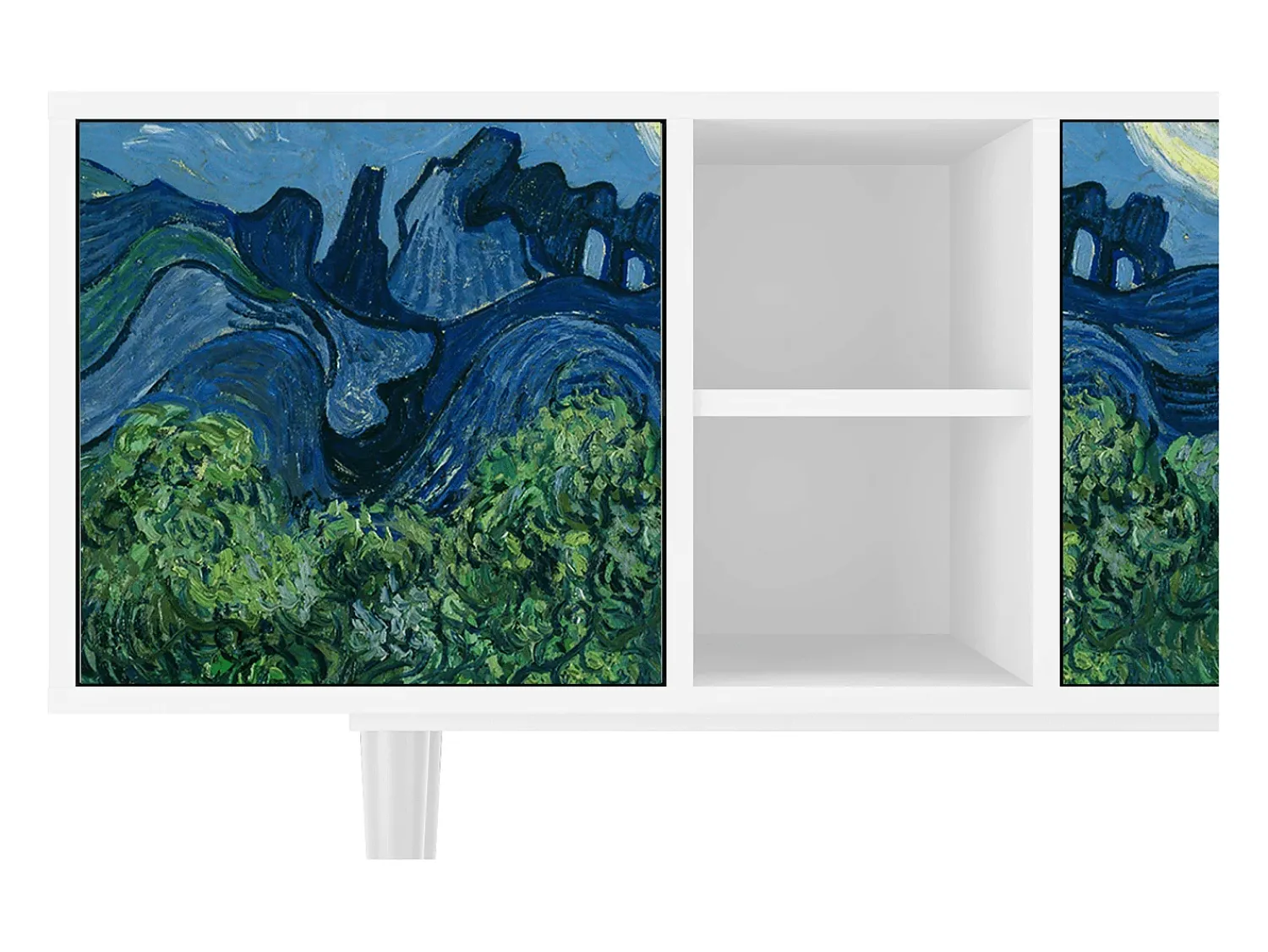 Móvel De Tv* Mueble de TV - 150х69х41 cm - T5 - The Oil Trees, Branco Bege