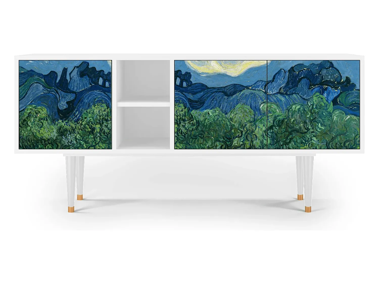 Móvel De Tv* Mueble de TV - 150х69х41 cm - T5 - The Oil Trees, Branco Bege