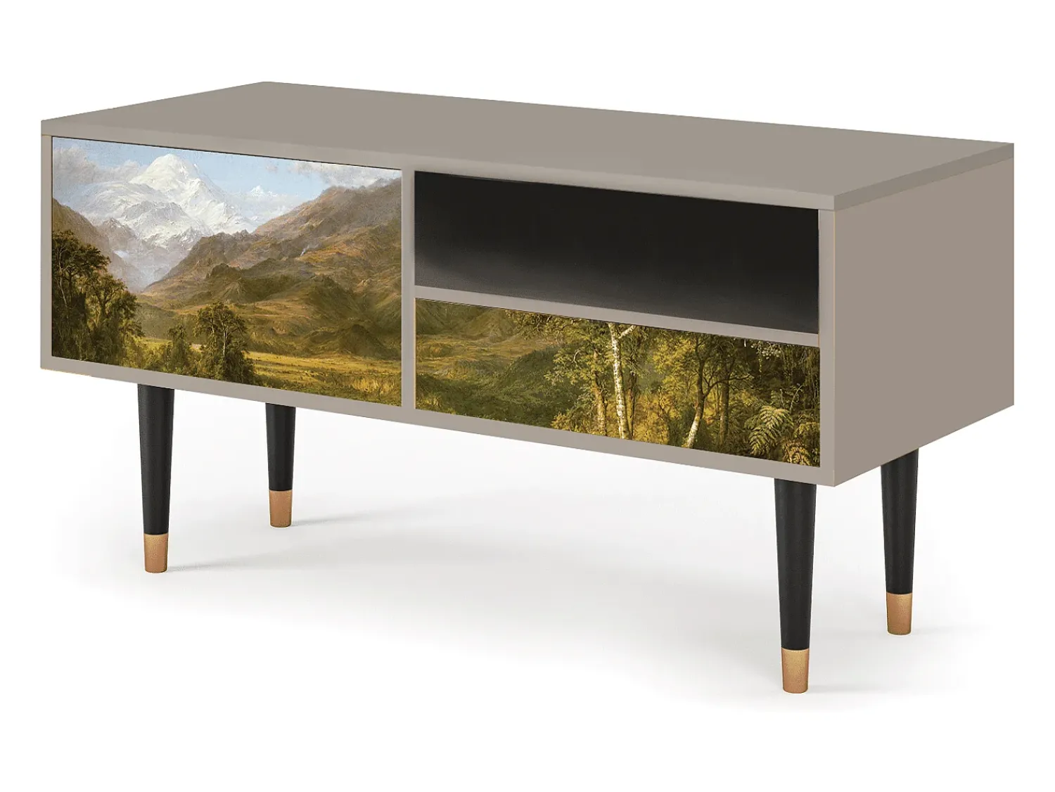 Móvel De Tv| Mueble de TV - 115х59х48 cm - T3 - The Heart of the Andes , Areia Bege