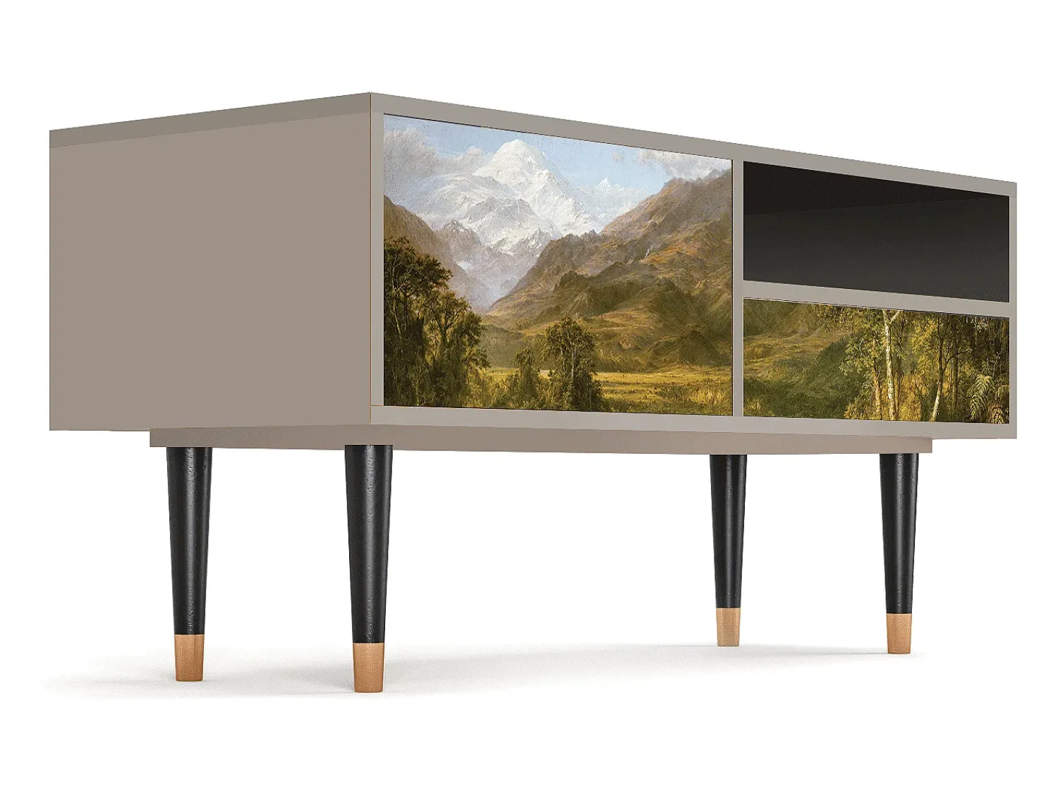 Móvel De Tv| Mueble de TV - 115х59х48 cm - T3 - The Heart of the Andes , Areia Bege