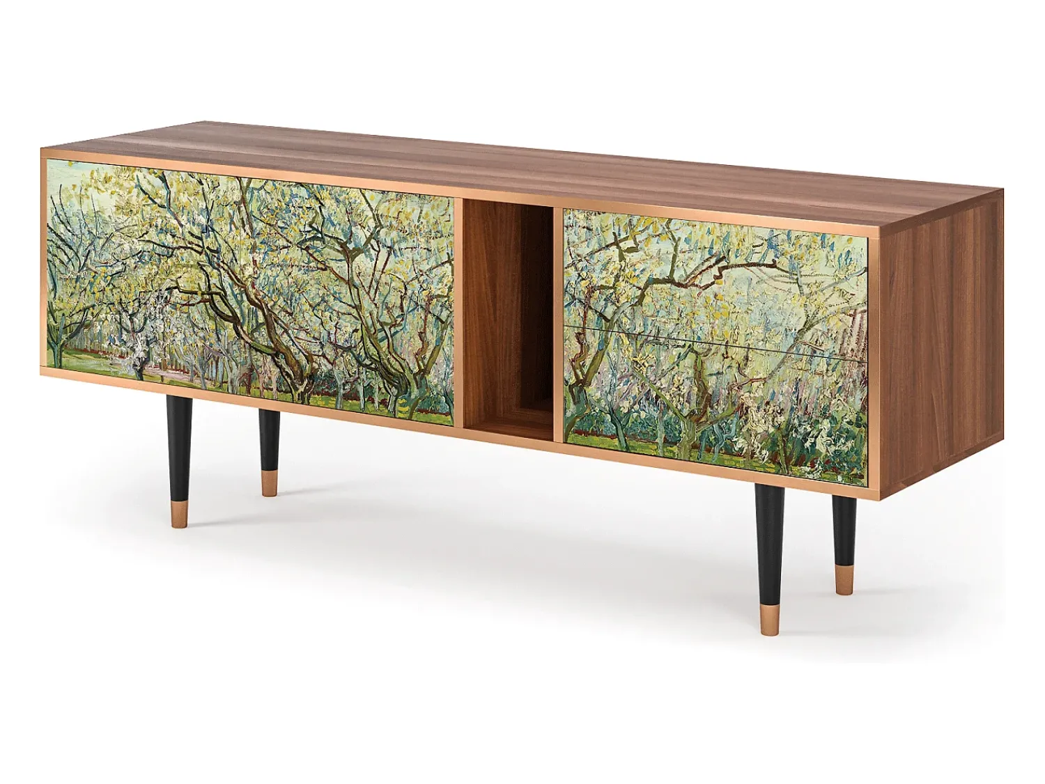 Mueble de TV - 170х69х48 cm - T1 - The Branco Orchard, Nogueira^ Móvel De Tv