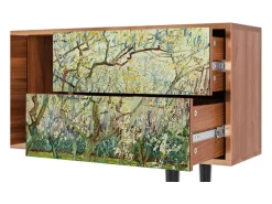 Mueble de TV - 170х69х48 cm - T1 - The Branco Orchard, Nogueira^ Móvel De Tv