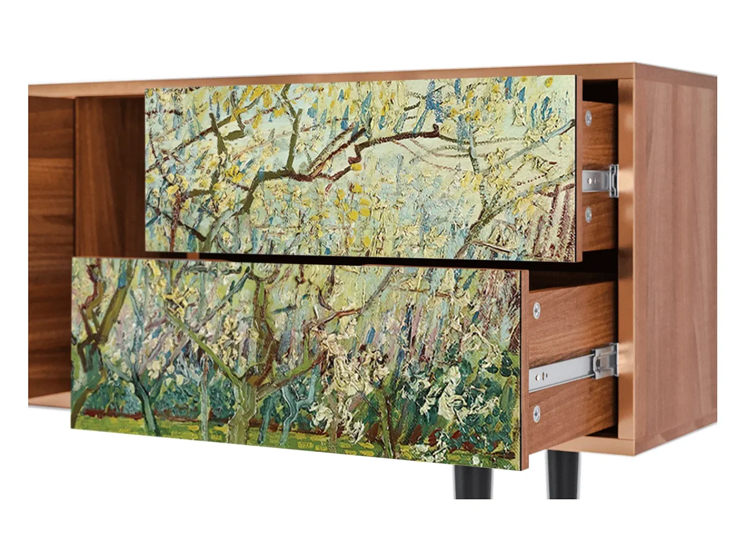 Mueble de TV - 170х69х48 cm - T1 - The Branco Orchard, Nogueira^ Móvel De Tv
