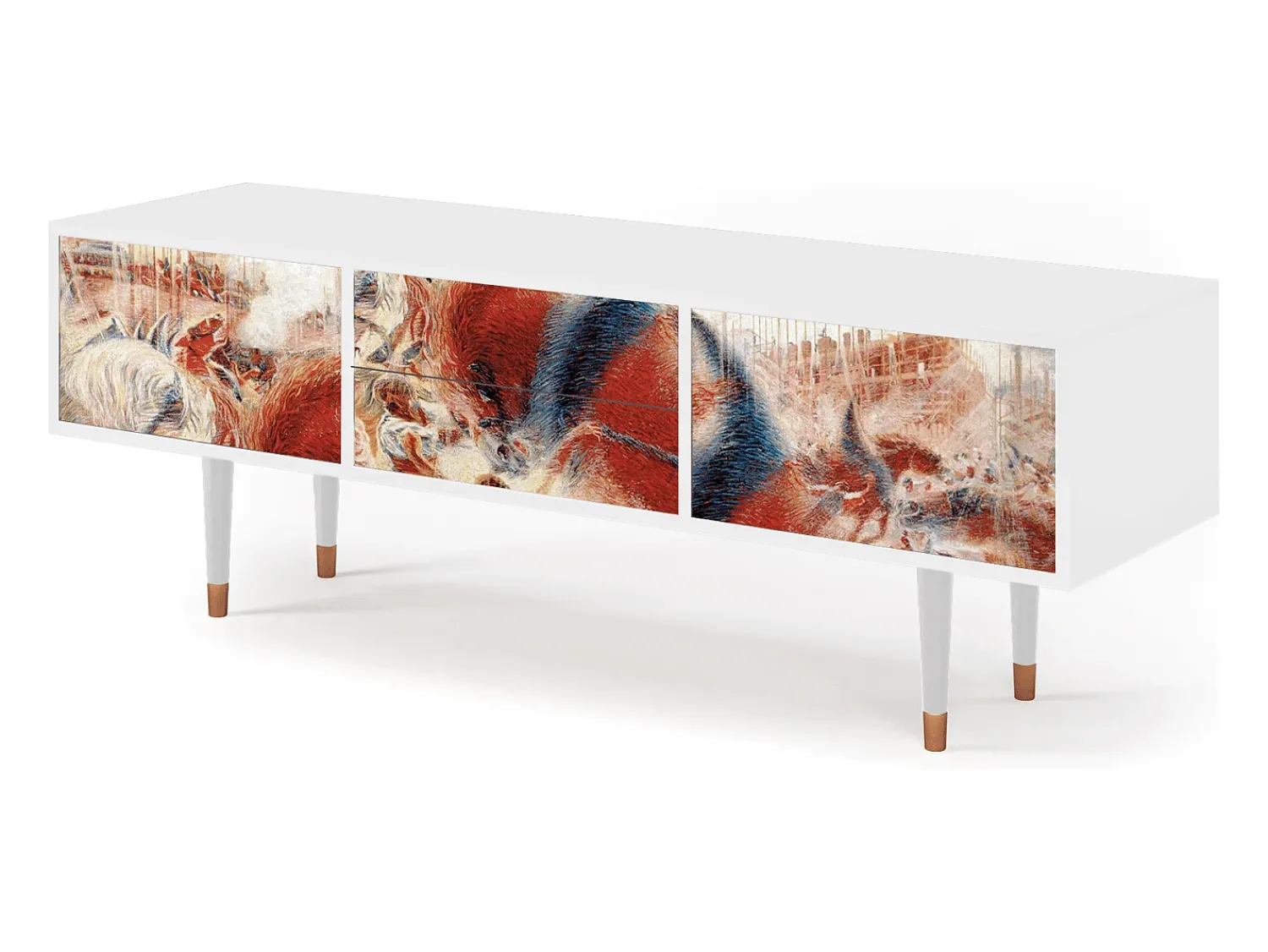 Clearance Mueble de TV - 170х59х48 cm - T4 - The City Rises, Branco Bege