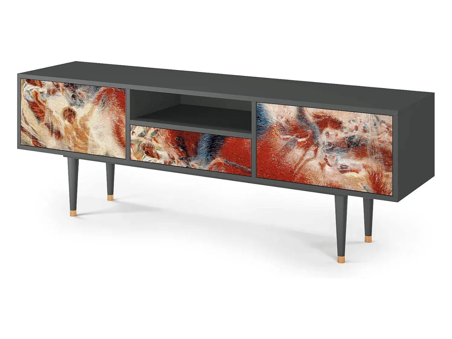 Mueble de TV - 170х59х41 cm - T6 - The City Rises, Antracite^ Móvel De Tv