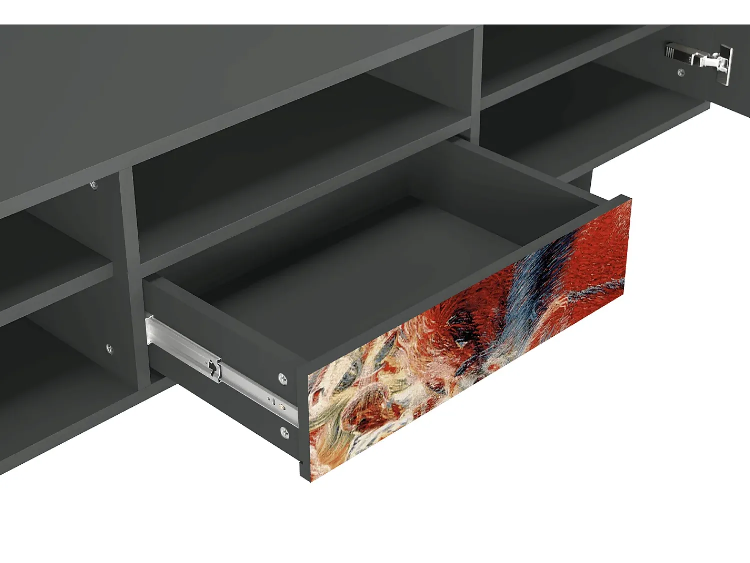 Mueble de TV - 170х59х41 cm - T6 - The City Rises, Antracite^ Móvel De Tv