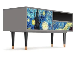 Móvel De Tv* Mueble de TV - 115х59х48 cm - T3 - The Starry Night , Cinza Cinzento