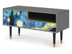 Móvel De Tv* Mueble de TV - 115х59х48 cm - T3 - The Starry Night , Cinza Cinzento