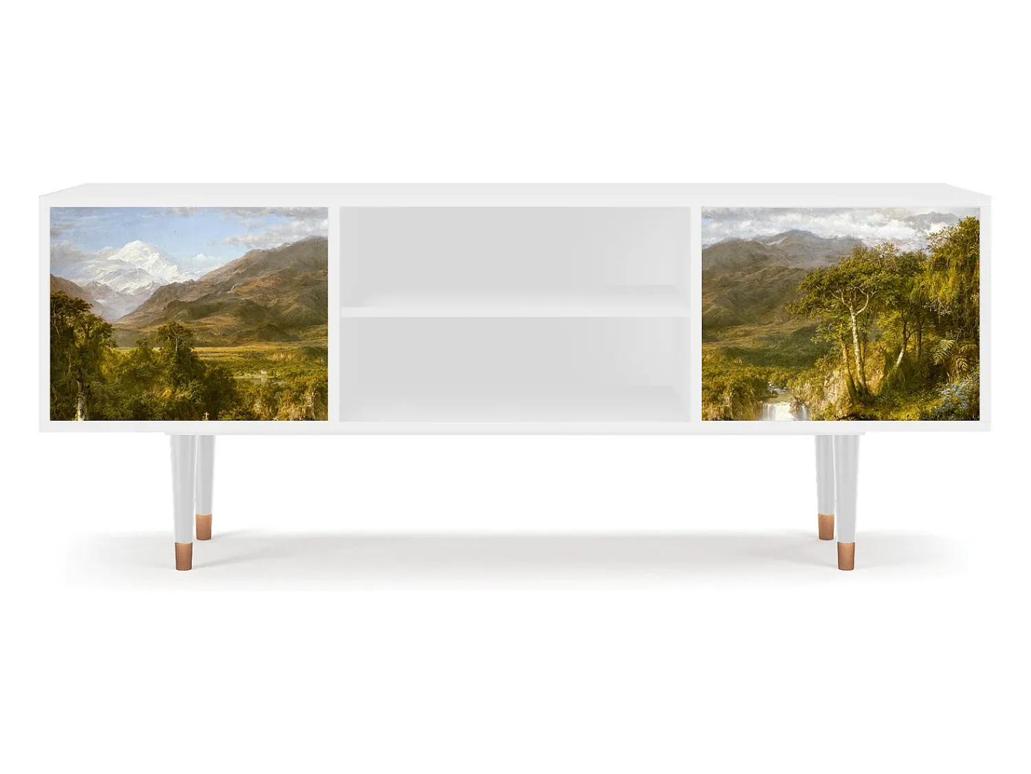Móvel De Tv| Mueble de TV - 170х69х48 cm - T2 - The Heart of the Andes , Branco Bege