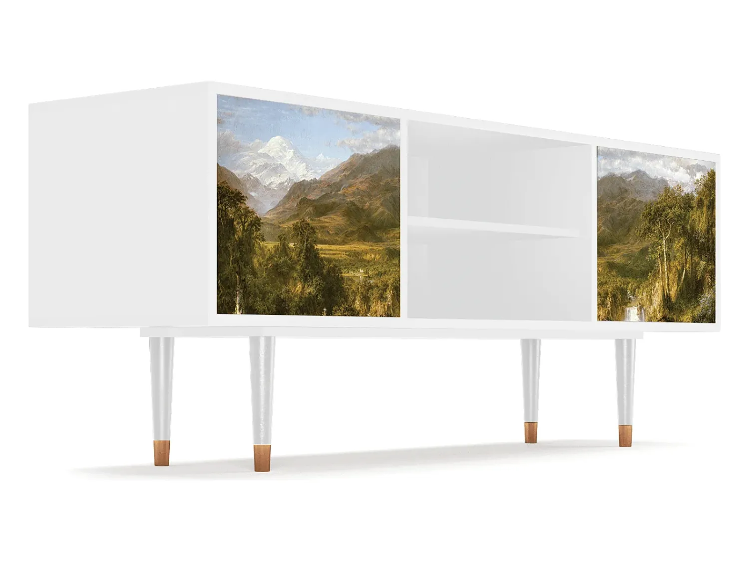 Móvel De Tv| Mueble de TV - 170х69х48 cm - T2 - The Heart of the Andes , Branco Bege